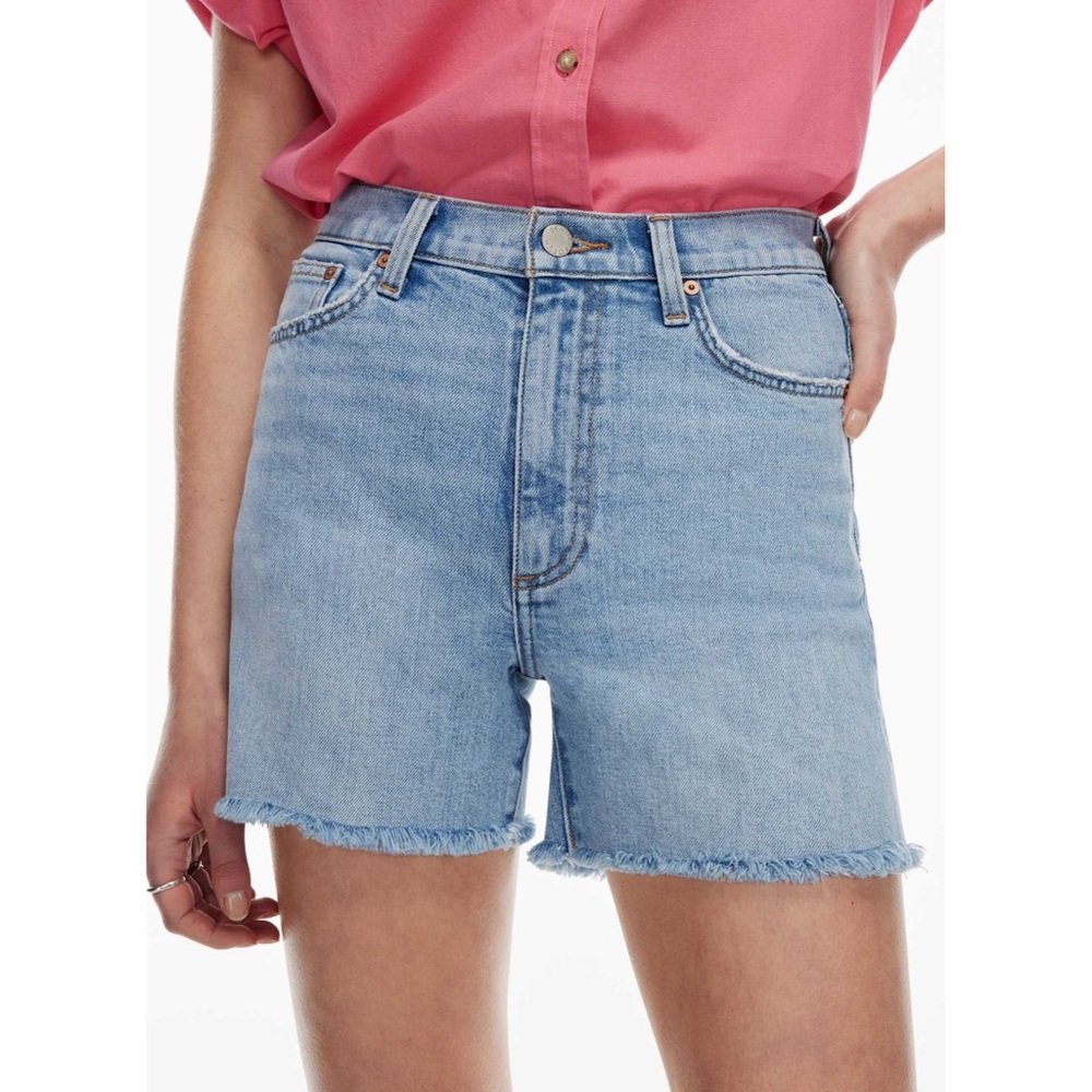 NWT Denim Forum Denim Forum The Arlo '50s Mid Thigh Short in 9 Yrs Blondie Bleu - Picture 4 of 11